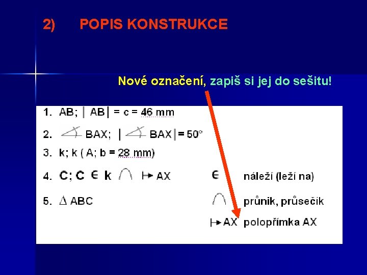 2) POPIS KONSTRUKCE Nové označení, zapiš si jej do sešitu! 