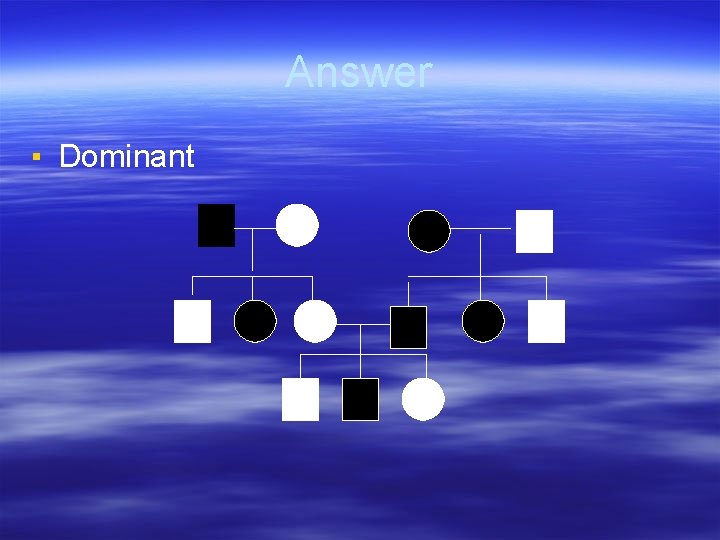 Answer ▪ Dominant 