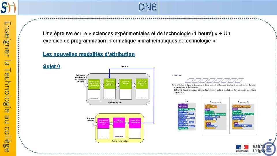 DNB Enseigner la Technologie au collège Une épreuve écrire « sciences expérimentales et de
