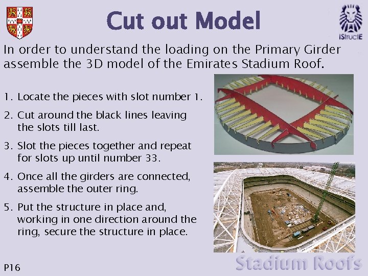Cut out Model In order to understand the loading on the Primary Girder assemble