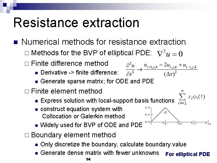 Resistance extraction n Numerical methods for resistance extraction ¨ Methods for the BVP of