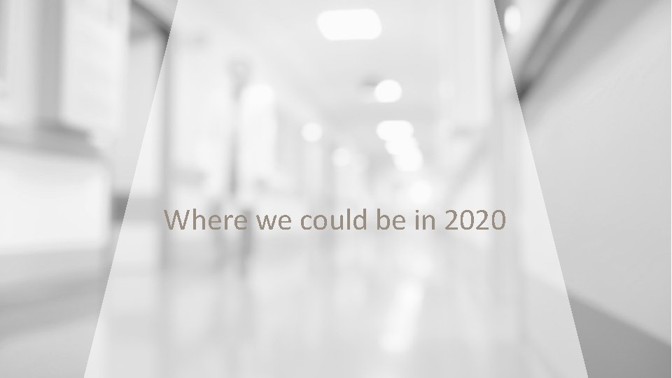 Where we could be in 2020 