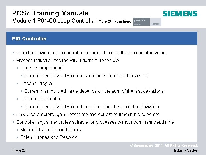 PCS 7 Training Manuals Module 1 P 01 -06 Loop Control and More Ctrl