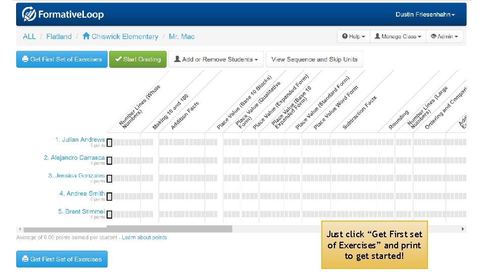 Just click “Get First set of Exercises” and print to get started! 