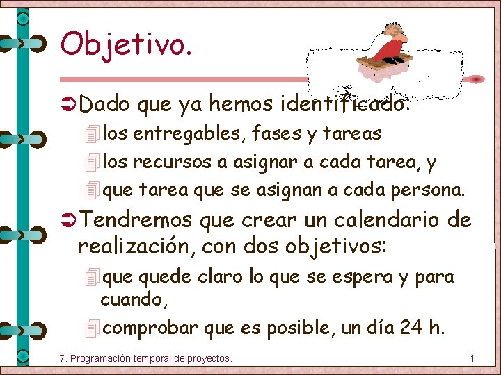 Objetivo. Ü Dado que ya hemos identificado: 4 los entregables, fases y tareas 4