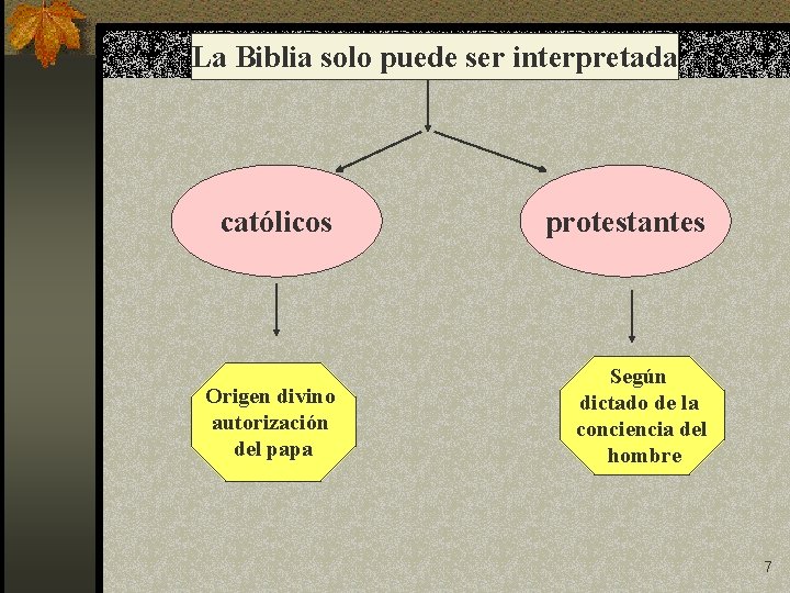 La Biblia solo puede ser interpretada católicos protestantes Origen divino autorización del papa Según