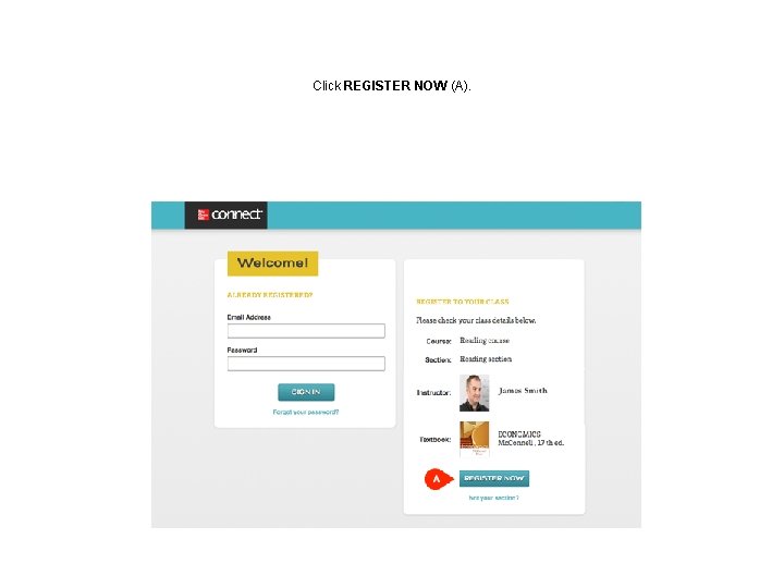 Click REGISTER NOW (A). 