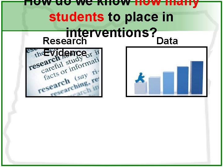 How do we know how many students to place in interventions? Research Evidence Data