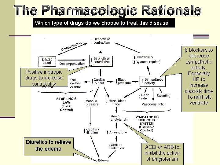 The Pharmacologic Rationale Which type of drugs do we choose to treat this disease The Pharmacologic Rationale Which type of drugs do we choose to treat this disease