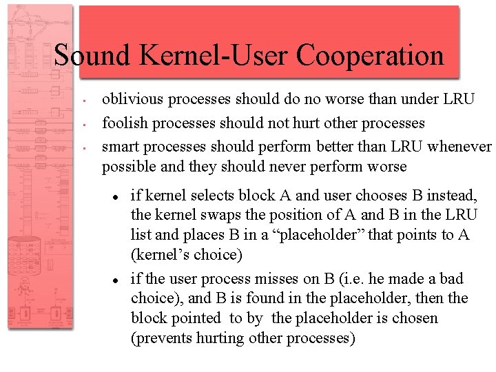 Sound Kernel-User Cooperation • • • oblivious processes should do no worse than under