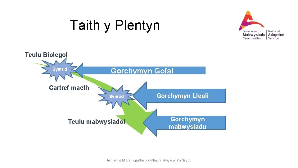 Taith y Plentyn Teulu Biolegol Gorchymyn Gofal Symud Cartref maeth Symud Teulu mabwysiadol Gorchymyn