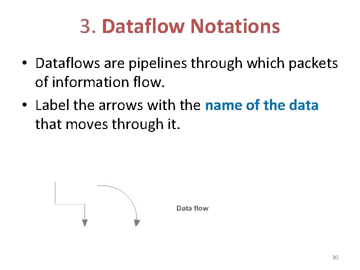 3. Dataflow Notations • Dataflows are pipelines through which packets of information flow. •