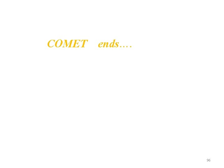 COMET ends…. 96 