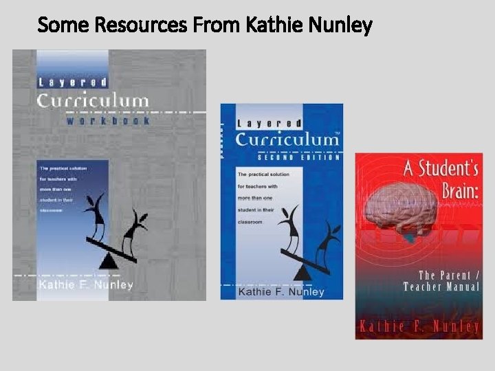 Some Resources From Kathie Nunley 