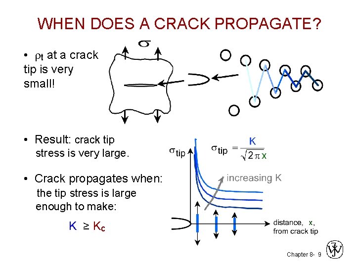 WHEN DOES A CRACK PROPAGATE? • rt at a crack tip is very small! WHEN DOES A CRACK PROPAGATE? • rt at a crack tip is very small!