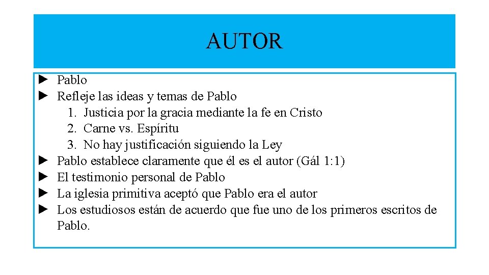 AUTOR ► Pablo ► Refleje las ideas y temas de Pablo 1. Justicia por