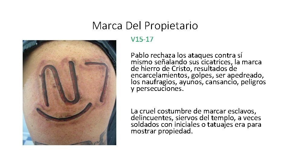 Marca Del Propietario V 15 -17 Pablo rechaza los ataques contra sí mismo señalando