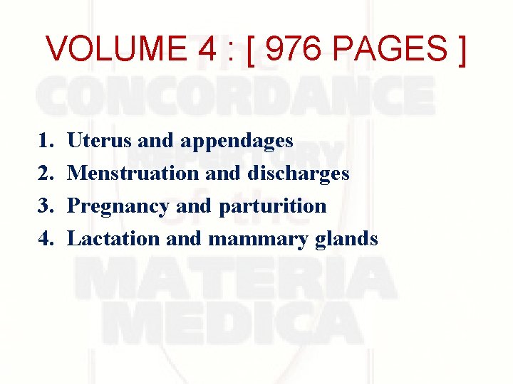 VOLUME 4 : [ 976 PAGES ] 1. 2. 3. 4. Uterus and appendages