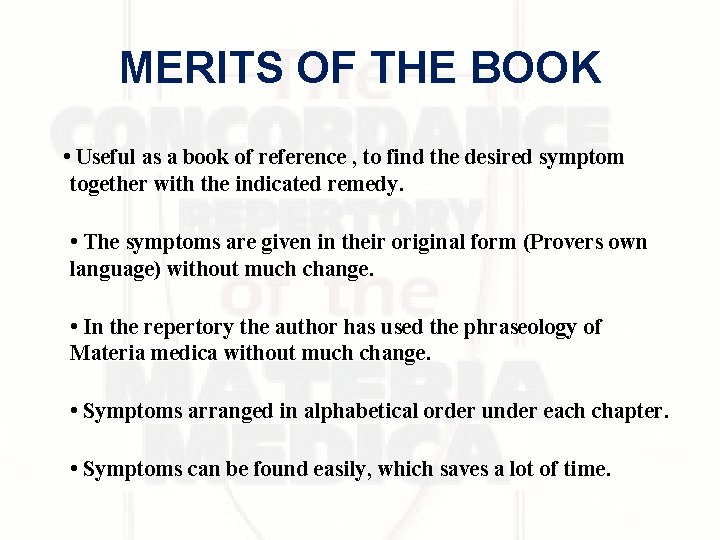 MERITS OF THE BOOK • Useful as a book of reference , to find MERITS OF THE BOOK • Useful as a book of reference , to find