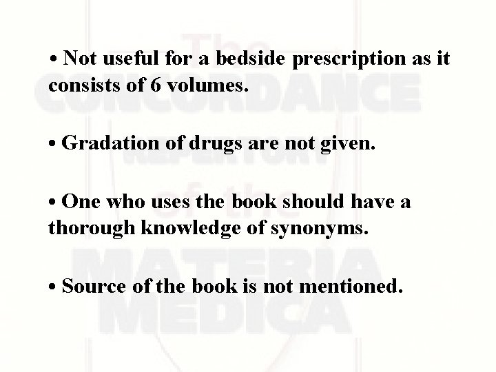 • Not useful for a bedside prescription as it consists of 6 volumes. • Not useful for a bedside prescription as it consists of 6 volumes.
