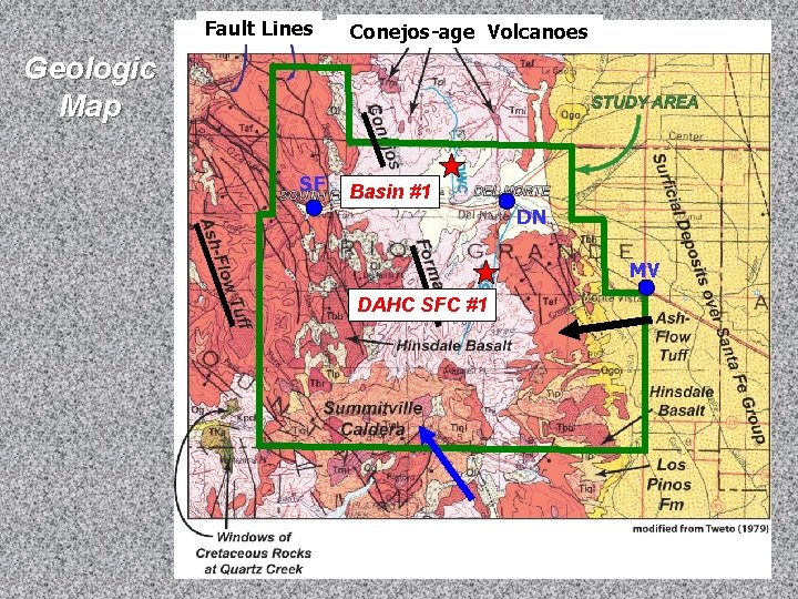 Fault Lines Conejos-age Volcanoes Geologic Map SF Basin #1 DN MV DAHC SFC #1 Fault Lines Conejos-age Volcanoes Geologic Map SF Basin #1 DN MV DAHC SFC #1