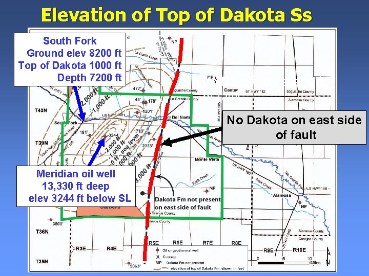 Elevation of Top of Dakota Ss South Fork Ground elev 8200 ft Top of Elevation of Top of Dakota Ss South Fork Ground elev 8200 ft Top of