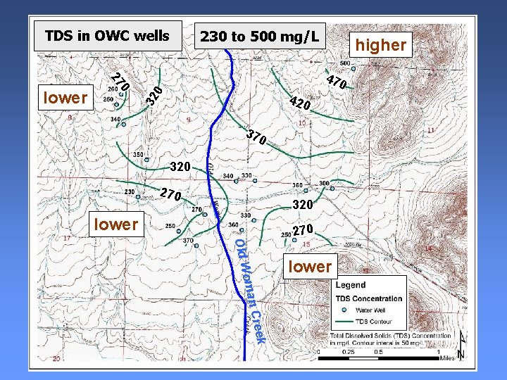 TDS in OWC wells 230 to 500 mg/L 470 0 420 32 0 27 TDS in OWC wells 230 to 500 mg/L 470 0 420 32 0 27
