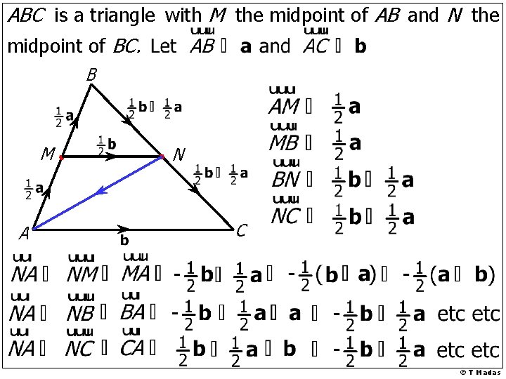 ABC is a triangle with M the midpoint of AB and N the midpoint