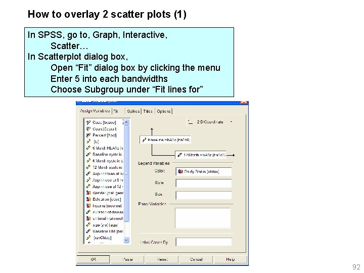 How to overlay 2 scatter plots (1) In SPSS, go to, Graph, Interactive, Scatter…