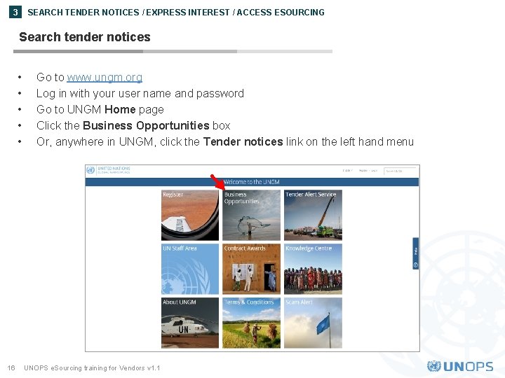 SEARCH TENDER NOTICES / EXPRESS INTEREST / ACCESS ESOURCING 3 Search tender notices •