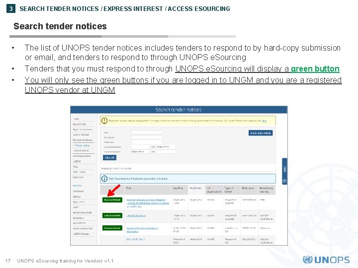 SEARCH TENDER NOTICES / EXPRESS INTEREST / ACCESS ESOURCING 3 Search tender notices •