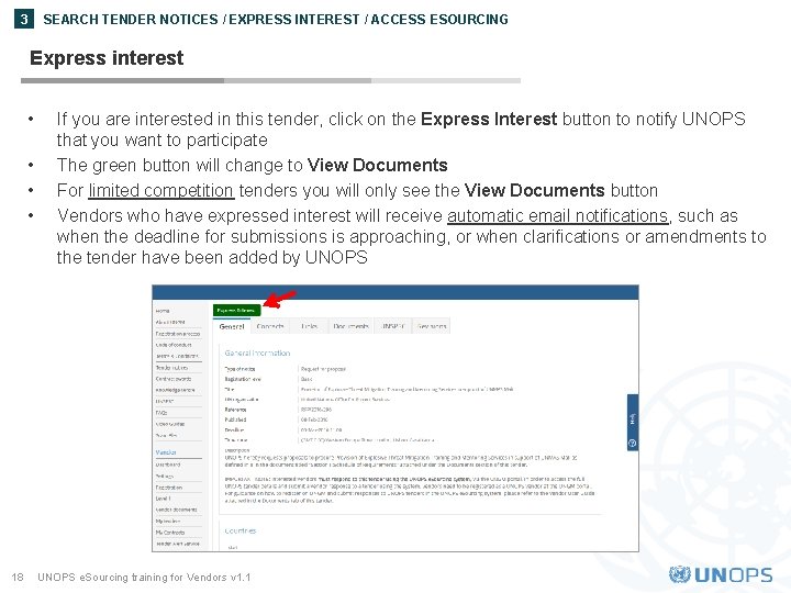 SEARCH TENDER NOTICES / EXPRESS INTEREST / ACCESS ESOURCING 3 Express interest • •