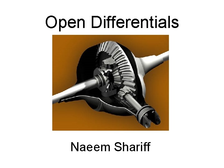 Open Differentials Naeem Shariff 