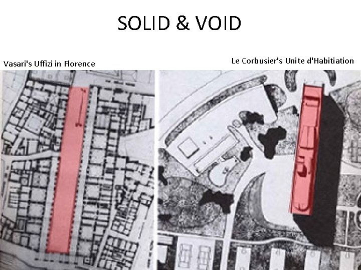 SOLID & VOID Vasari's Uffizi in Florence Le Corbusier's Unite d'Habitiation 