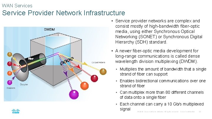 WAN Services Service Provider Network Infrastructure § Service provider networks are complex and consist