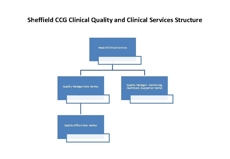 Sheffield CCG Clinical Quality and Clinical Services Structure Head of Clinical Services Quality Manager