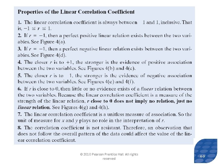 © 2010 Pearson Prentice Hall. All rights reserved 4 -9 