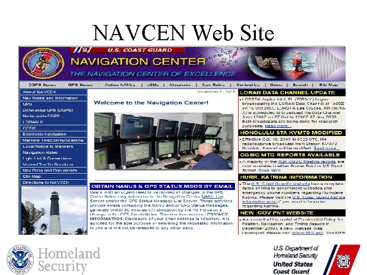 NAVCEN Web Site 