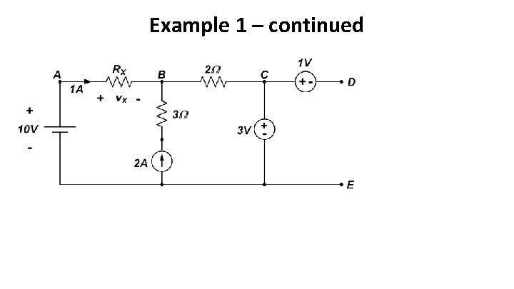 Example 1 – continued 