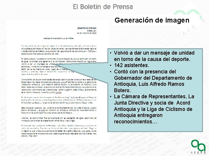 Generación de imagen • Volvió a dar un mensaje de unidad en torno de Generación de imagen • Volvió a dar un mensaje de unidad en torno de