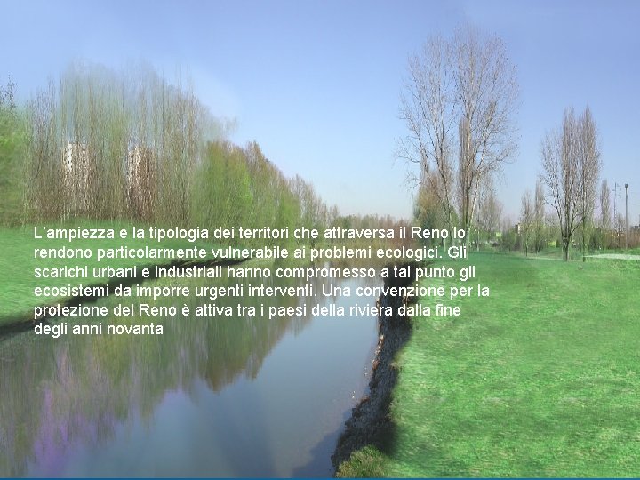 L’ampiezza e la tipologia dei territori che attraversa il Reno lo rendono particolarmente vulnerabile