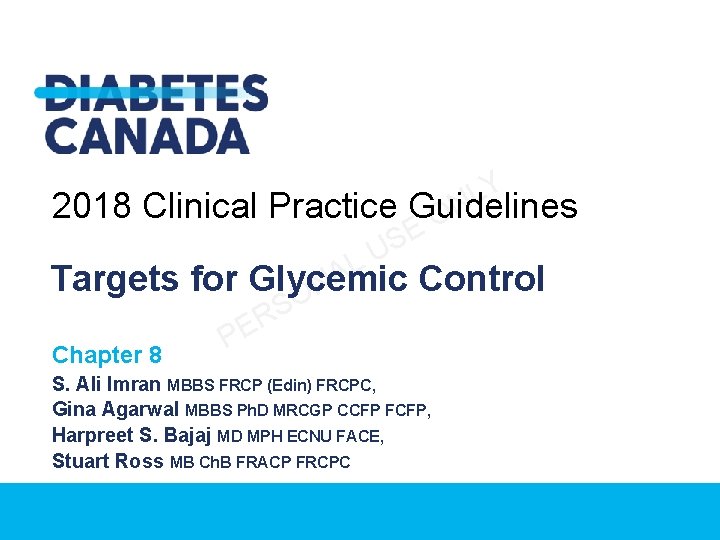 Y L N 2018 Clinical Practice Guidelines O E S U L A Targets