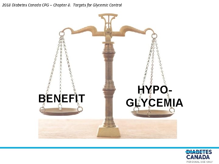 2018 Diabetes Canada CPG – Chapter 8. Targets for Glycemic Control O E S