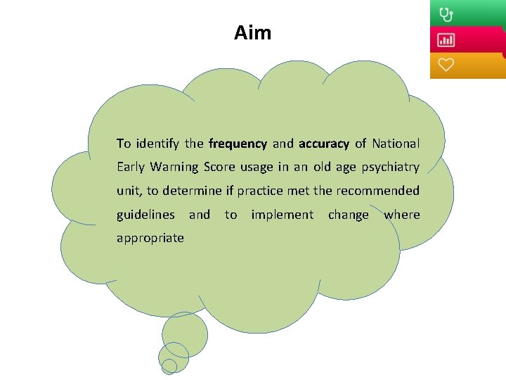 Aim To identify the frequency and accuracy of National Early Warning Score usage in