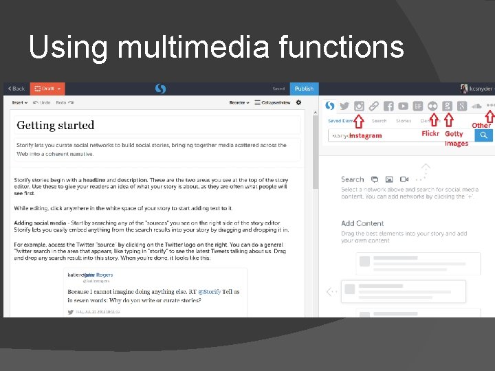 Using multimedia functions 