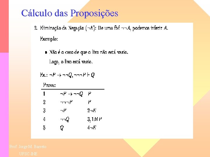 Cálculo das Proposições Prof. Jorge M. Barreto UFSC-INE 