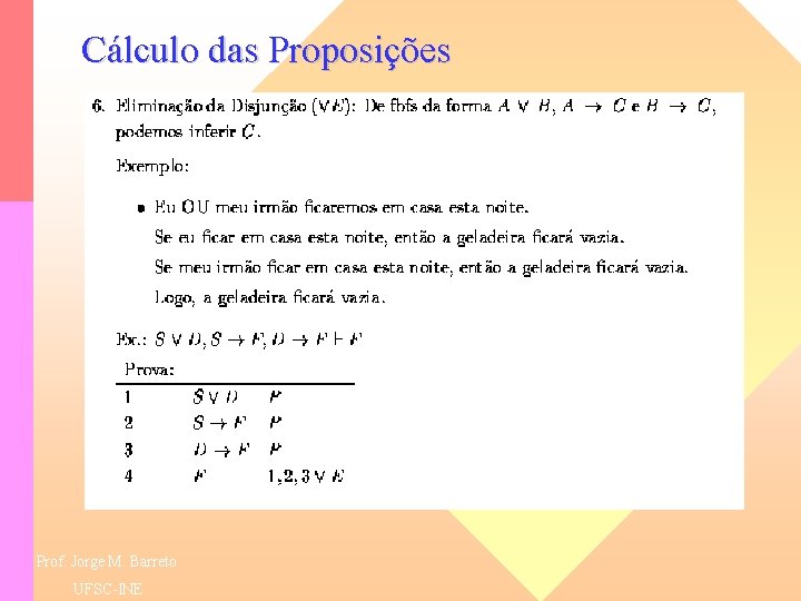 Cálculo das Proposições Prof. Jorge M. Barreto UFSC-INE 