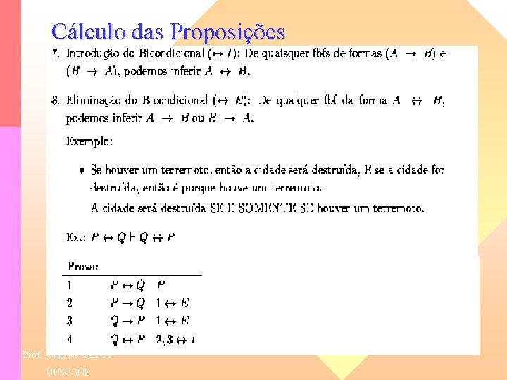 Cálculo das Proposições Prof. Jorge M. Barreto UFSC-INE 