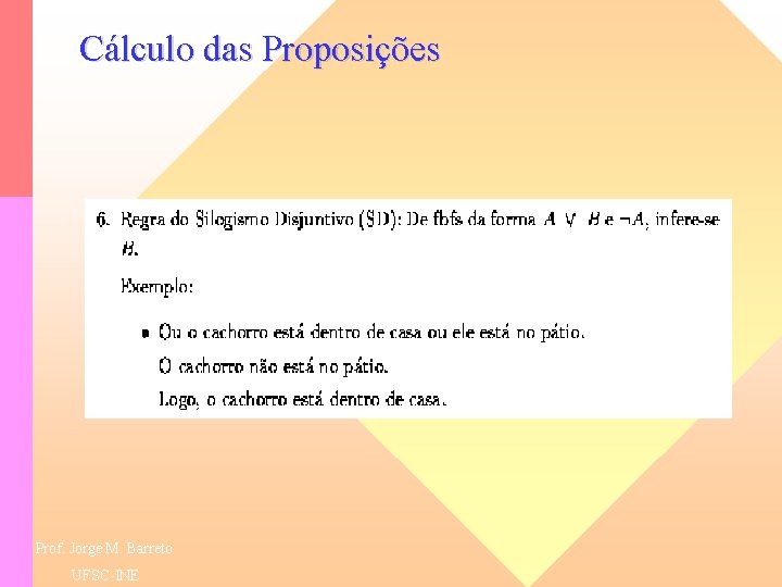 Cálculo das Proposições Prof. Jorge M. Barreto UFSC-INE 