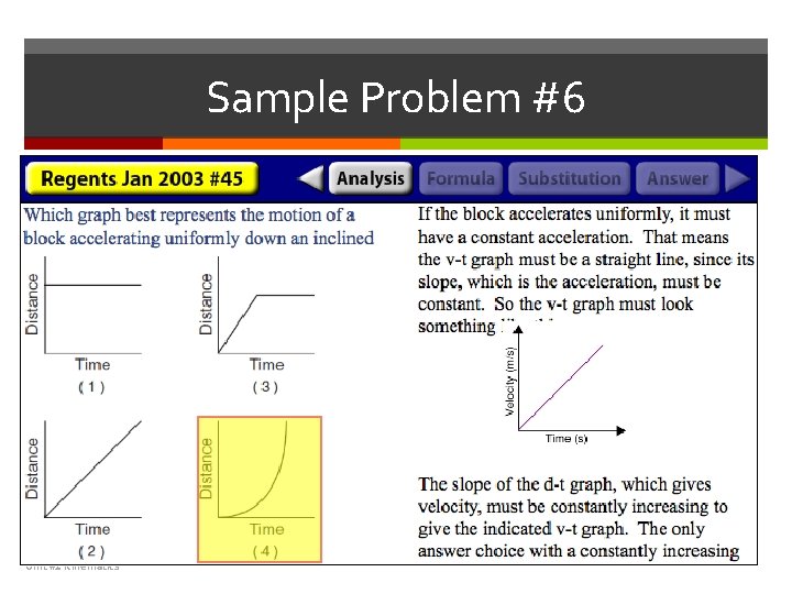 Sample Problem #6 Unit #2 Kinematics 